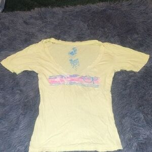 VINTAGE Y2K OP Yellow Graphic Tee